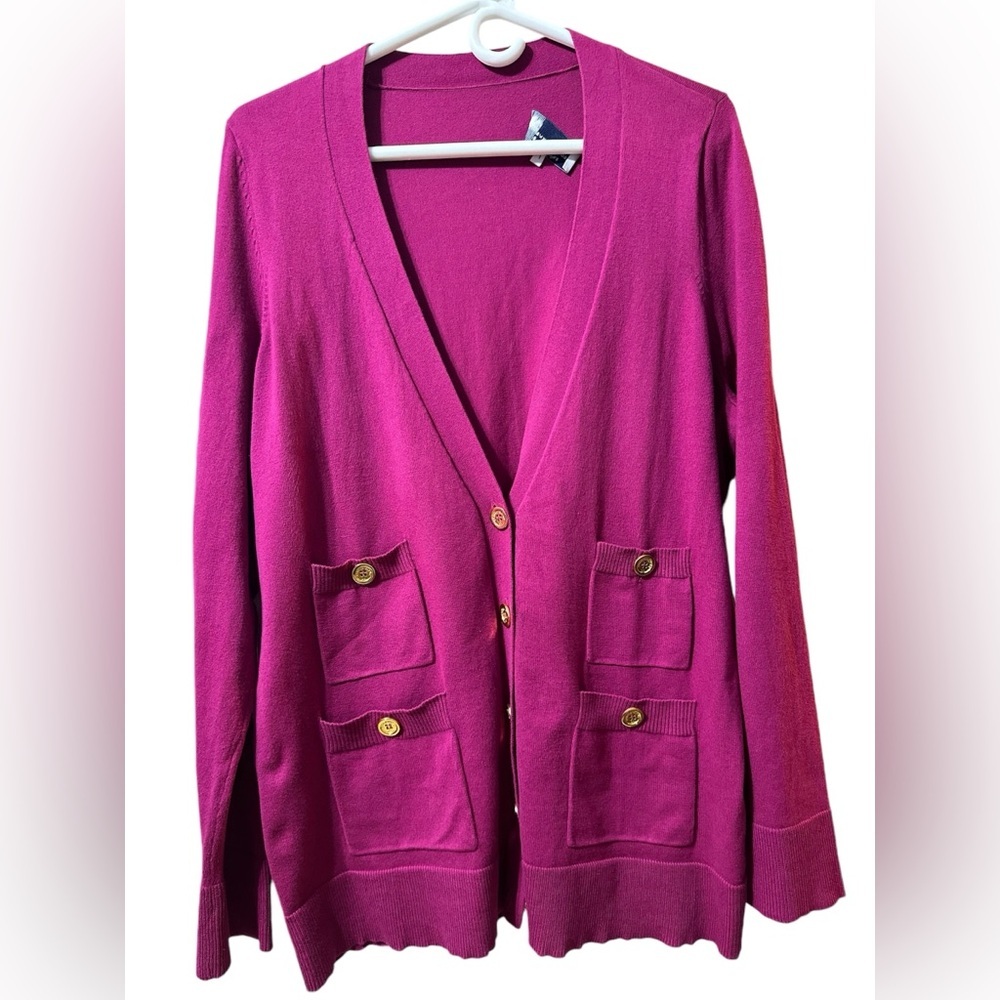 Completely me by Liz Lange Fuchsia women cardigan V-neck Size L